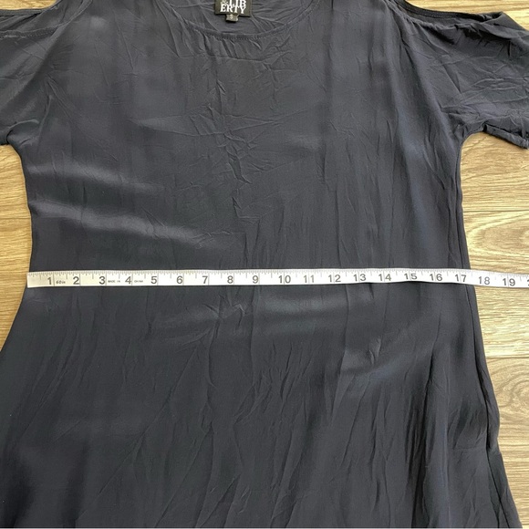 Love & Liberty 100% Silk Blue Cold Shoulder Lightweight Shift Dress - Picture 7 of 10
